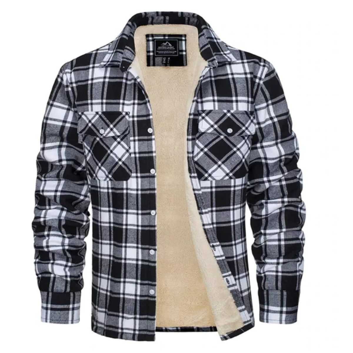 Image of Hugh | Men's Sherpa Lined Flannel Jacket