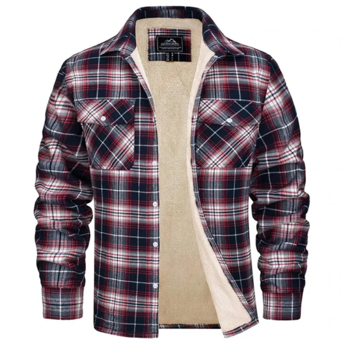 Image of Hugh | Men's Sherpa Lined Flannel Jacket