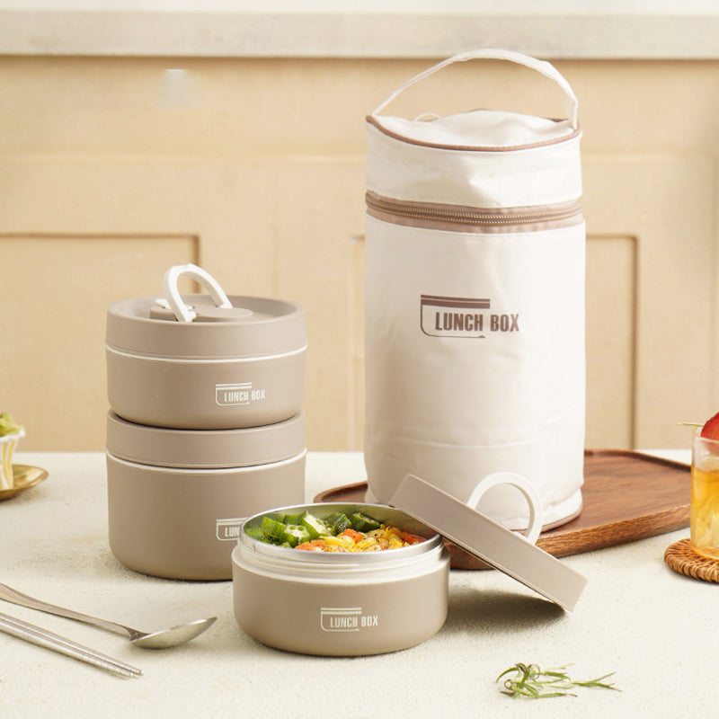 Insulated Lunch Box with Vacuum Sealing - Stainless Steel