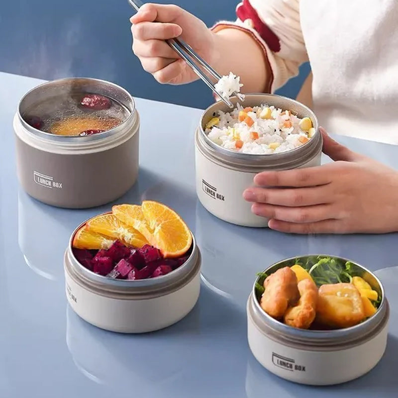 Insulated Lunch Box with Vacuum Sealing - Stainless Steel