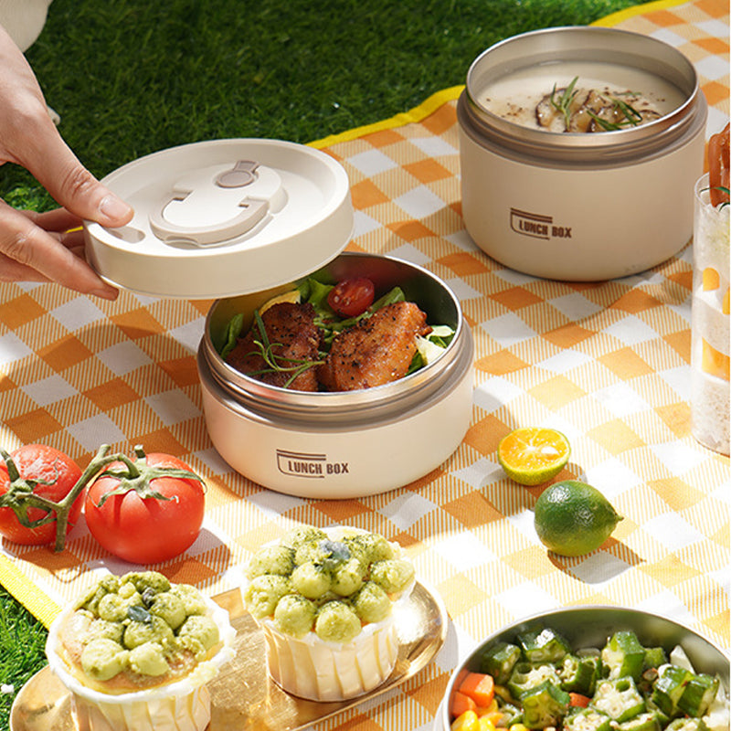 Insulated Lunch Box with Vacuum Sealing - Stainless Steel