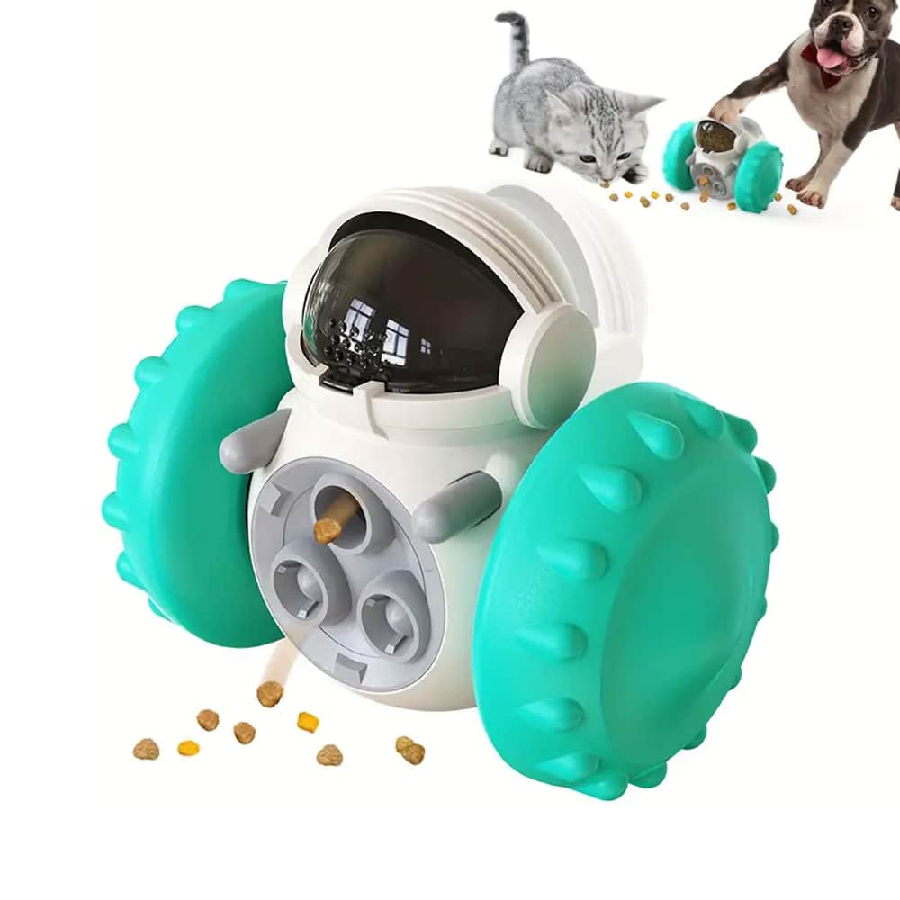 Interactive Robot Feeder Dispenser – Fun for Both Dogs and Cats!