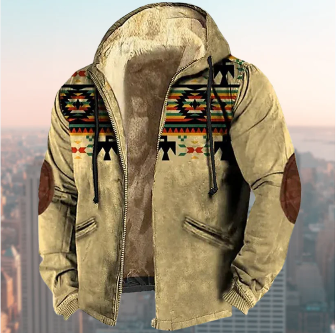 Jacket with Indigenous Print - Liam