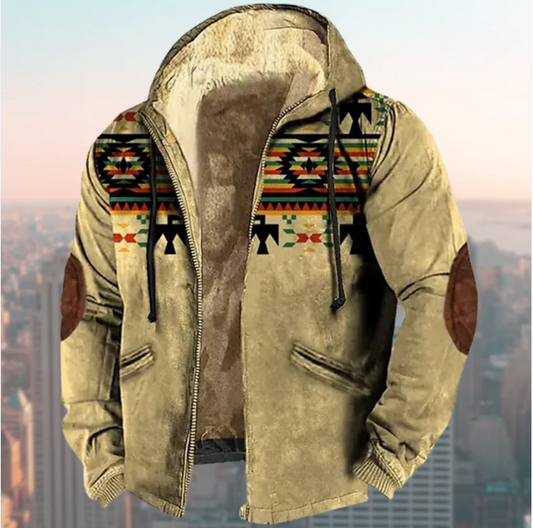 Jacket with Indigenous Print - Liam