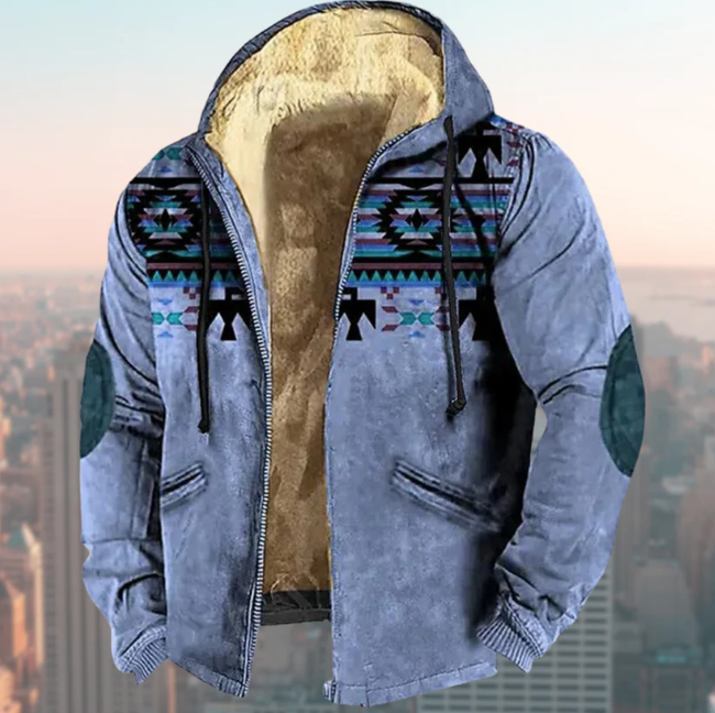Jacket with Indigenous Print - Liam