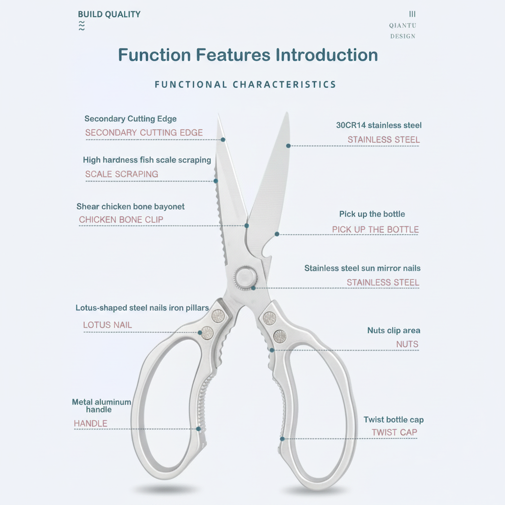 Japanese Stainless Steel Ultimate Task Kitchen Scissors