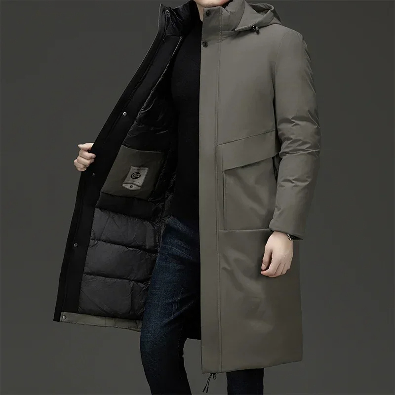 Image of Jasper | Men's Hooded Padded Long Coat