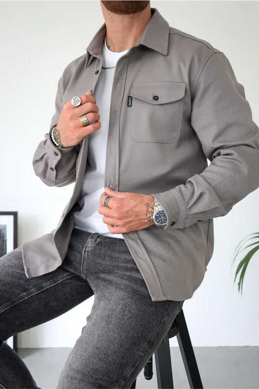 Image of Jay | Men's Button-Down Long Sleeve Shirt Jacket