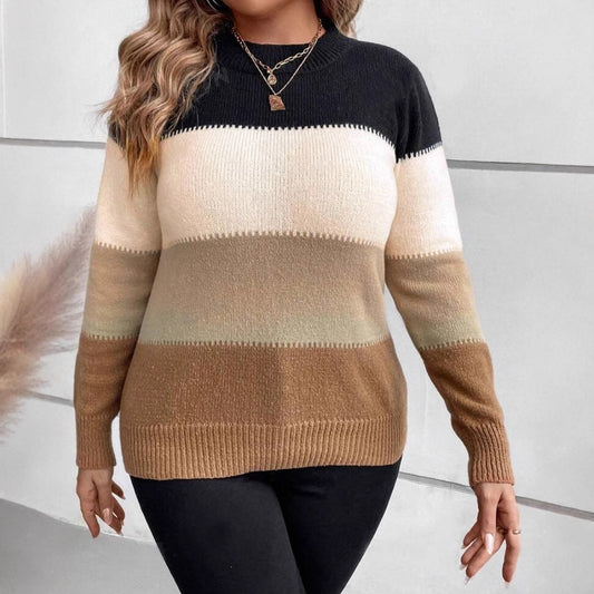 Image of Jeanette | Women's Striped Relaxed Fit Sweater