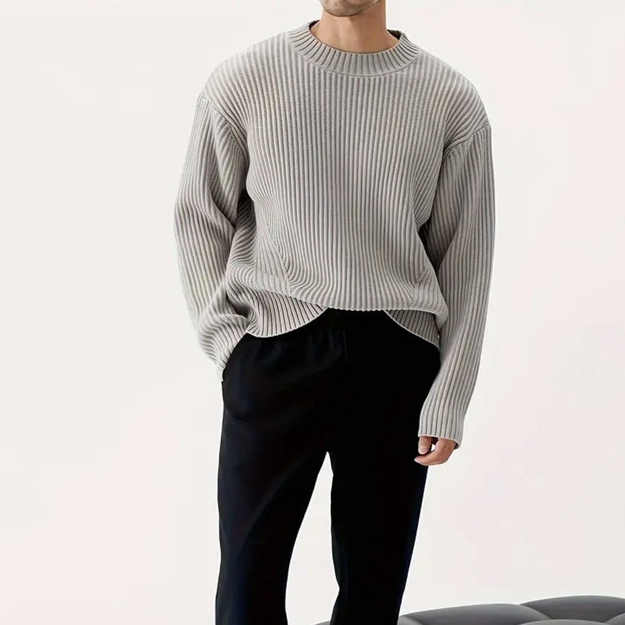 Image of Jesse | Men's Relaxed Fit Crewneck Sweater