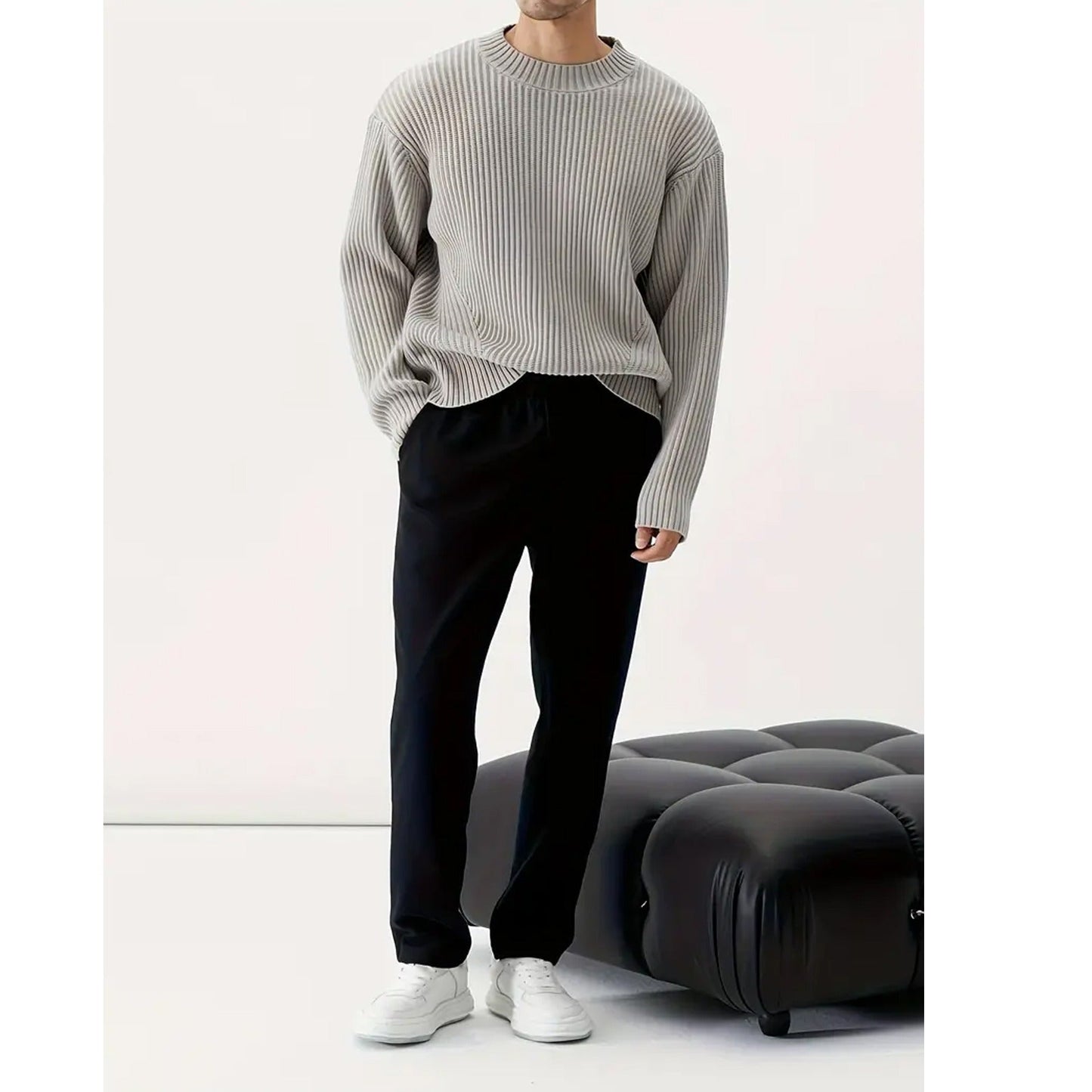 Image of Jesse | Men's Relaxed Fit Crewneck Sweater