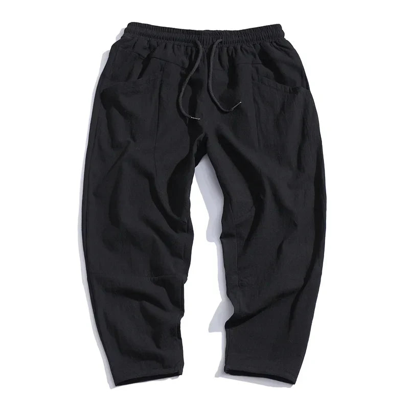 Image of Jim | Men's Cropped Drawstring Chino Trousers