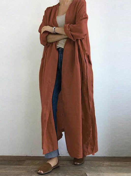 Image of Joan | Women's Long Open Front Duster Cardigan