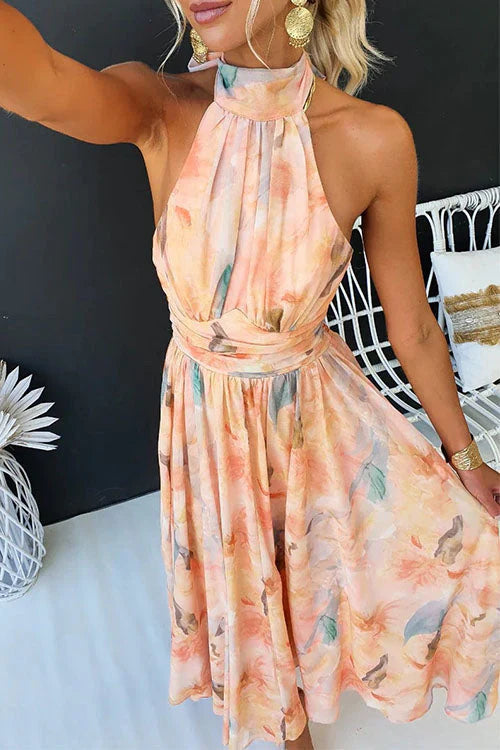 Image of Judie | Women's Halter Floral Maxi Dress