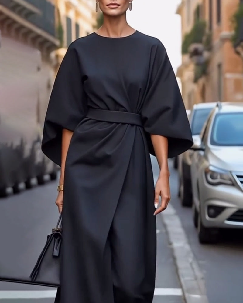Image of Judith | Women's Belted Midi Dress