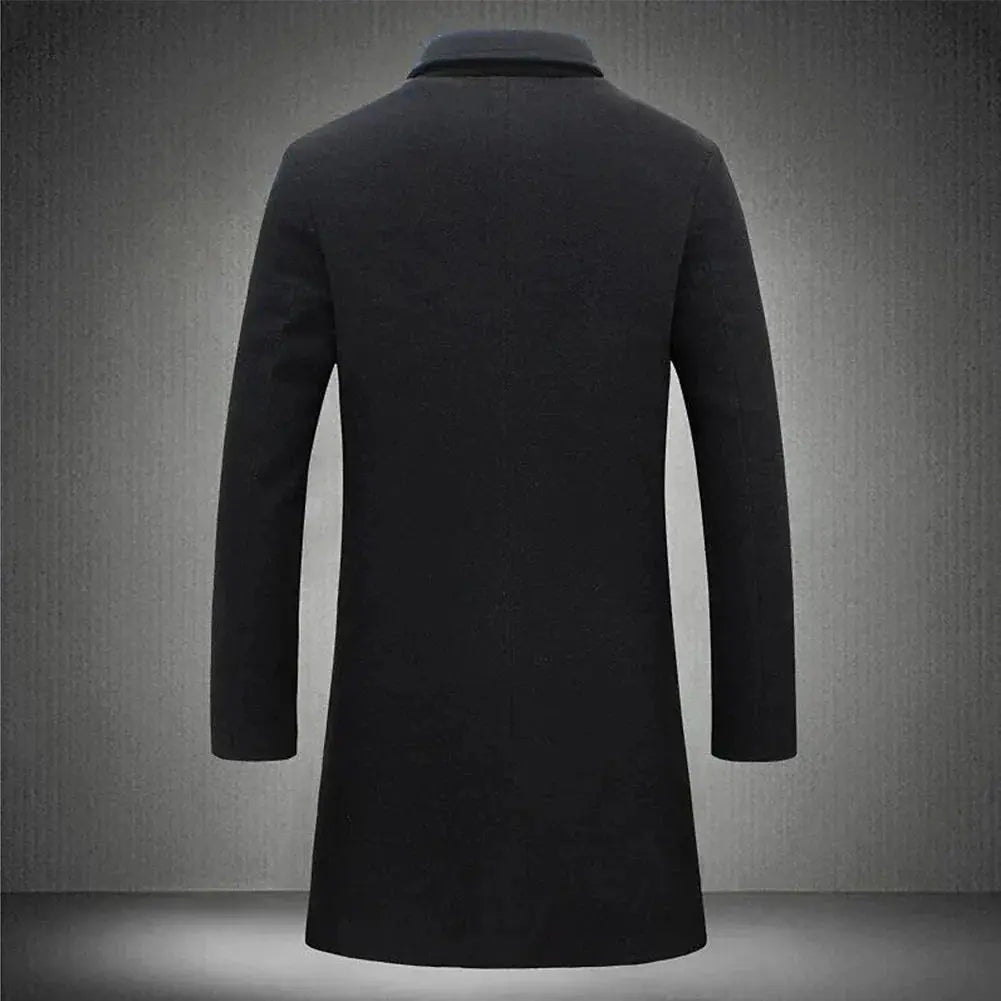 Image of Julian | Men's Slim-Fit Long Overcoat