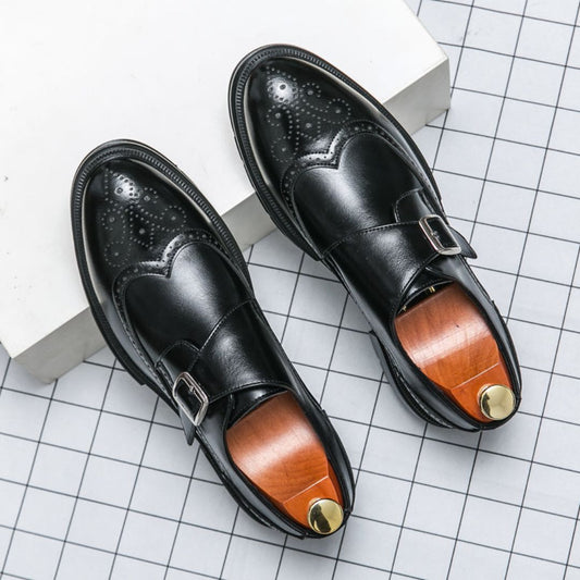 Image of Justice | Men's Monk Strap Wingtip Dress Loafers
