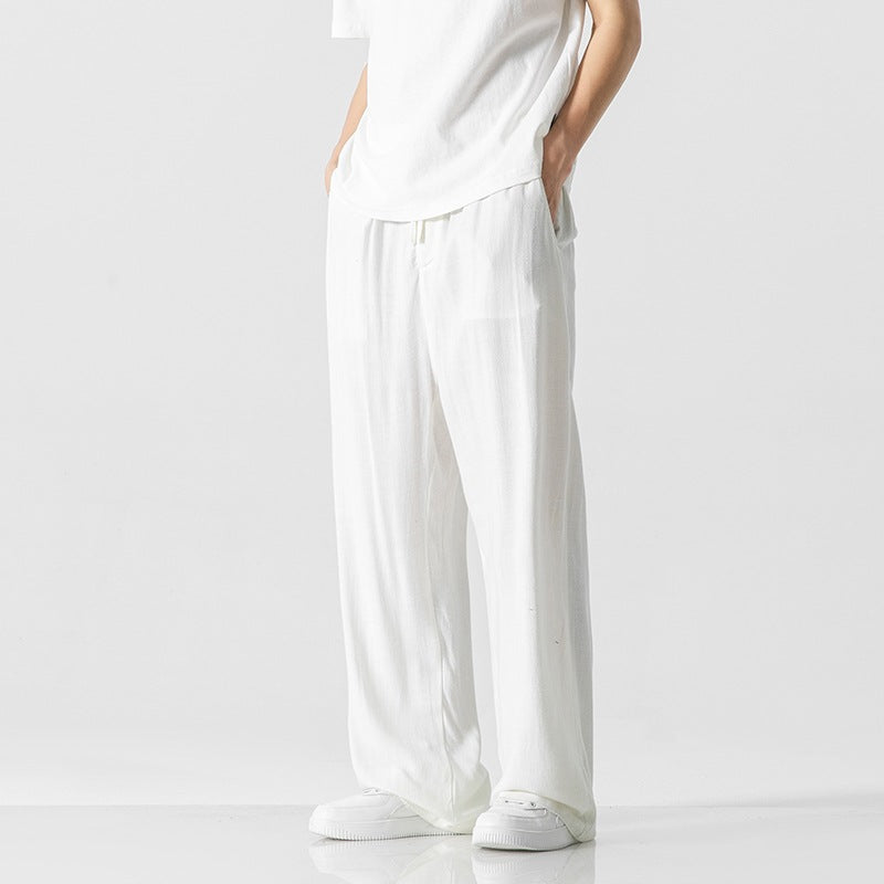 Image of Kane | Men's Wide Leg Drawstring Chino Trousers