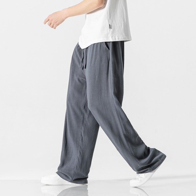 Image of Kane | Men's Wide Leg Drawstring Chino Trousers