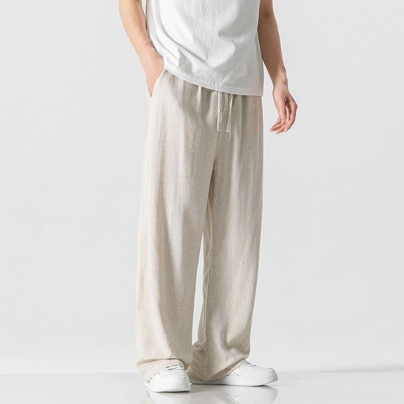 Image of Kane | Men's Wide Leg Drawstring Chino Trousers