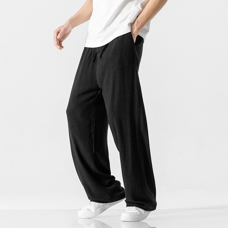 Image of Kane | Men's Wide Leg Drawstring Chino Trousers