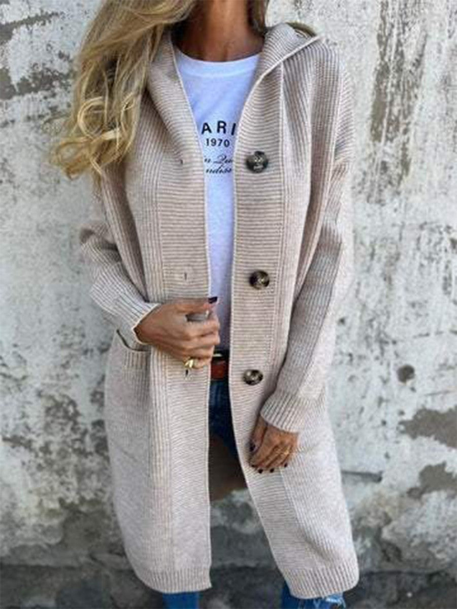 Image of Karina | Women's Long Hooded Cardigan