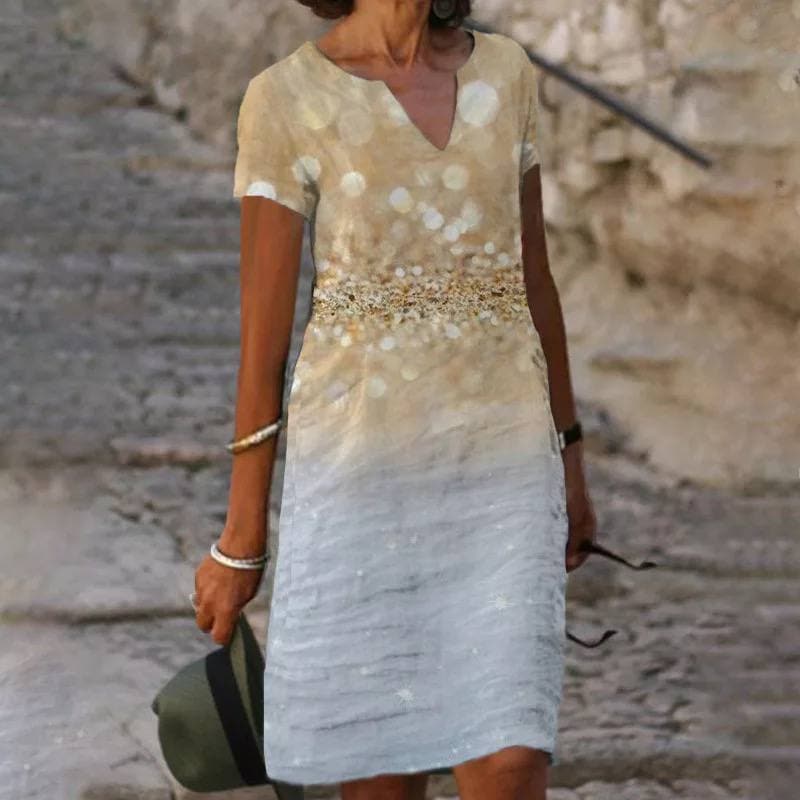 Image of Karina | Women's V-Neck Floral Midi Dress