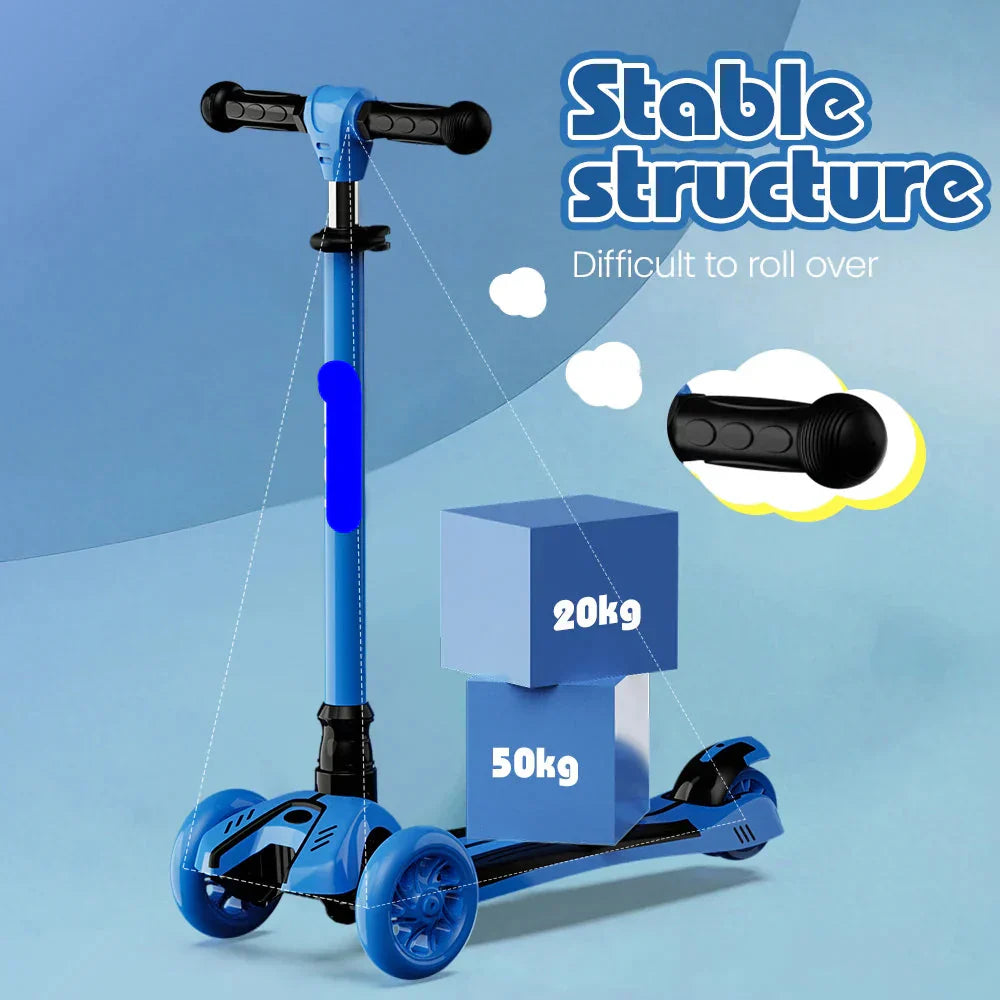 Kids 3-Wheel Scooter with LED Light-Up Wheels