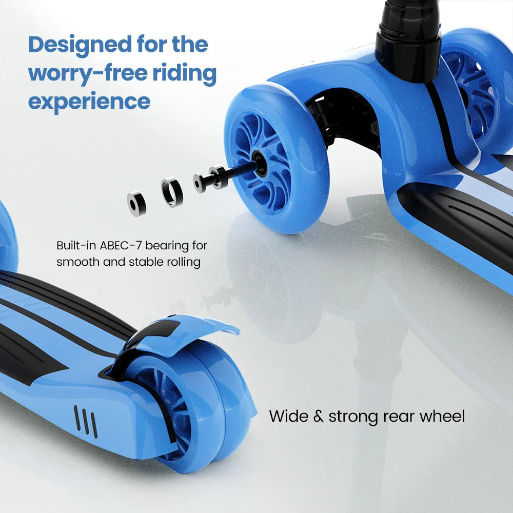 Kids 3-Wheel Scooter with LED Light-Up Wheels