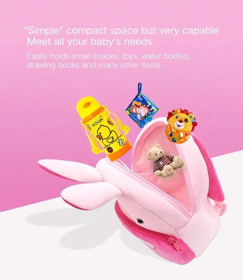 Kids' Adorable Plush Animal Backpack for Toddlers