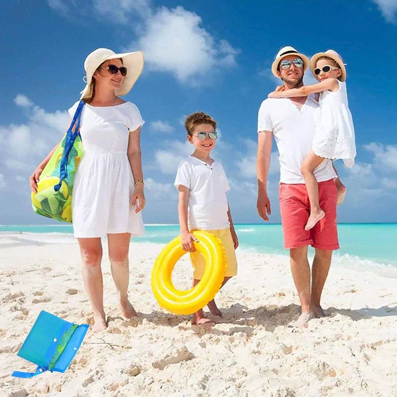 Kids' Portable Mesh Beach Toy Organizer Bag