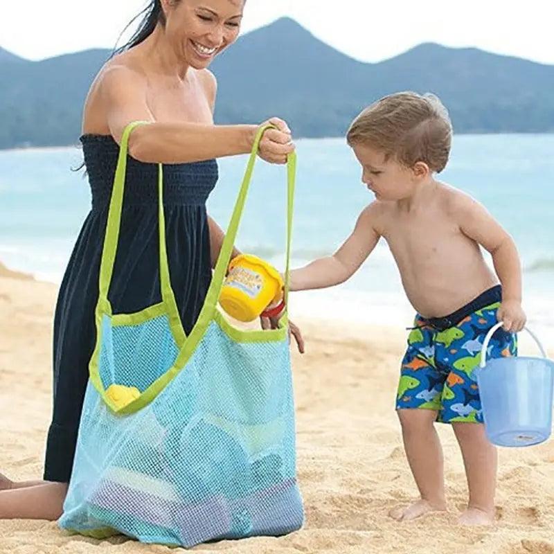 Kids' Portable Mesh Beach Toy Organizer Bag