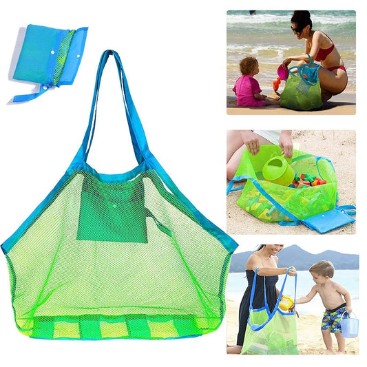 Kids' Portable Mesh Beach Toy Organizer Bag