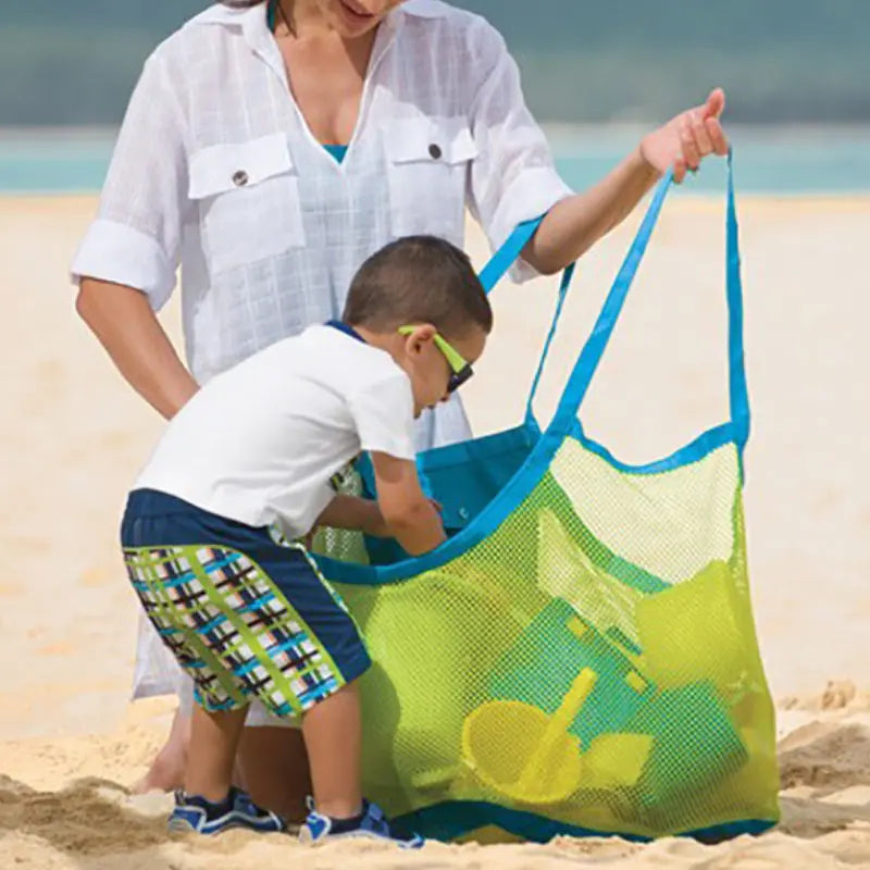 Kids' Portable Mesh Beach Toy Organizer Bag