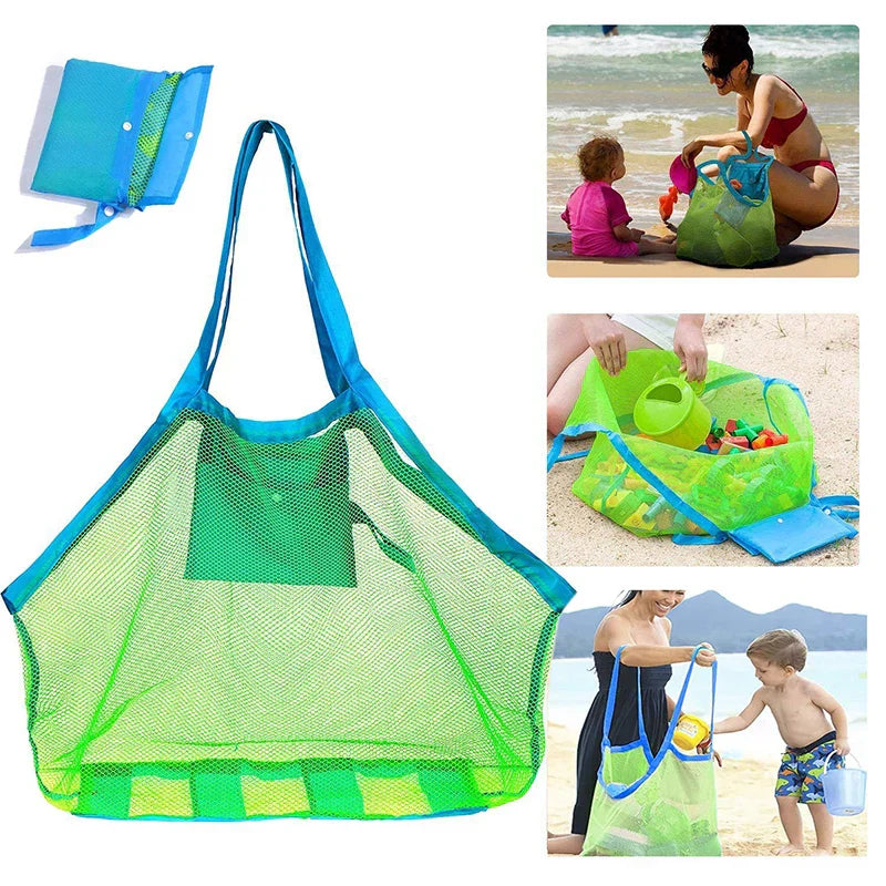 Kids' Portable Mesh Beach Toy Organizer Bag