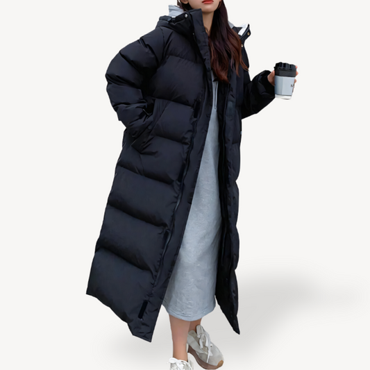 Image of Kimberly | Women's Long Puffer Hooded Jacket