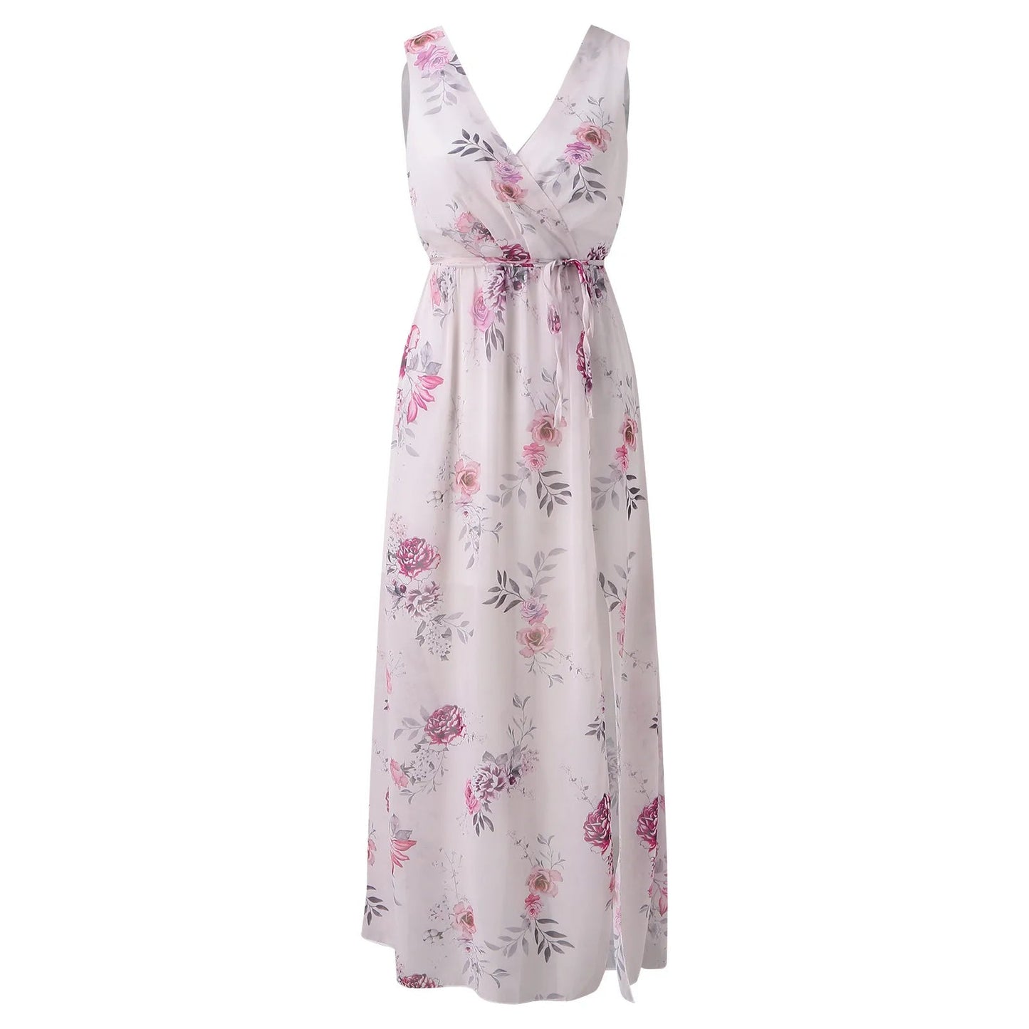 Image of Kristin | Women's V-Neck Floral Maxi Dress