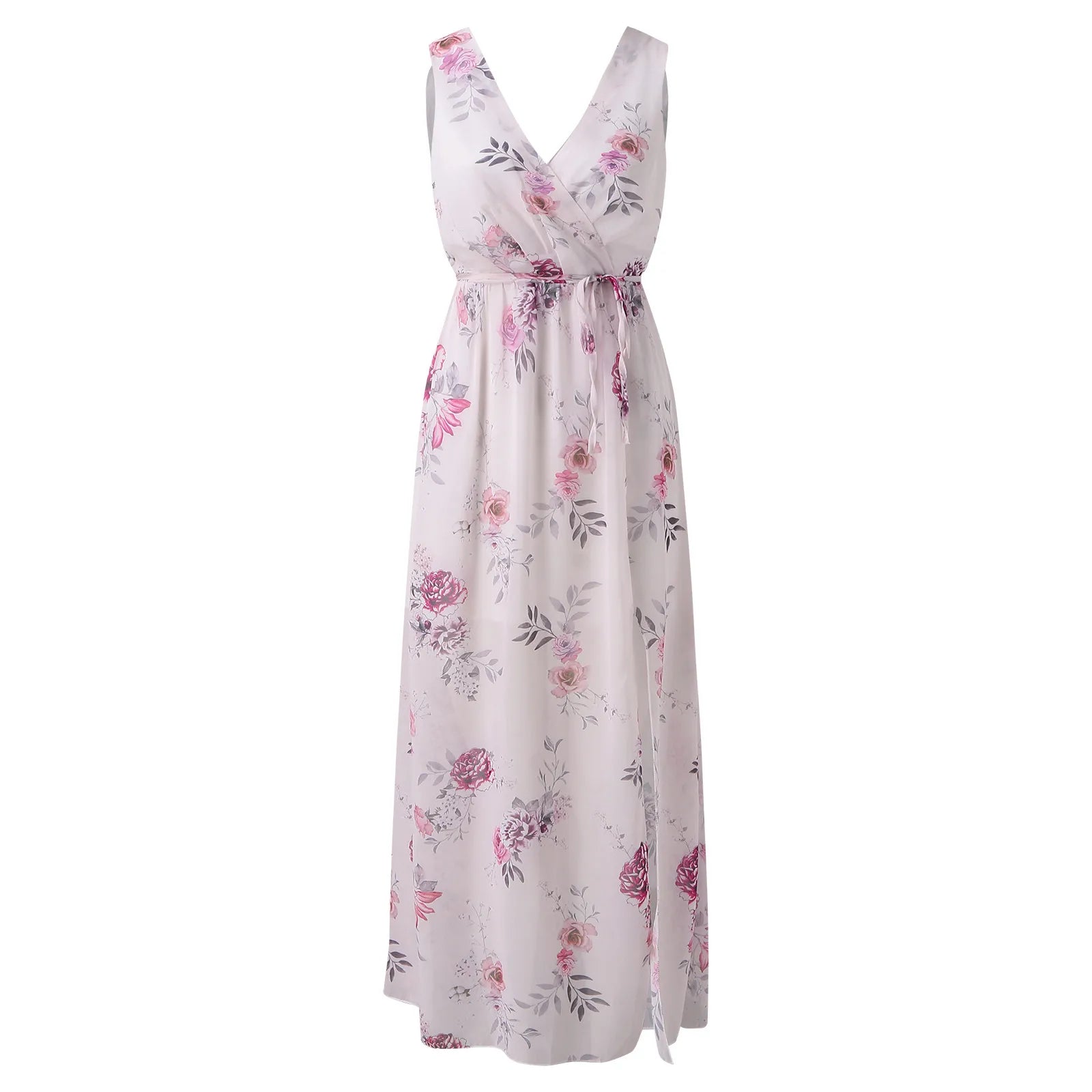 Image of Kristin | Women's V-Neck Floral Maxi Dress