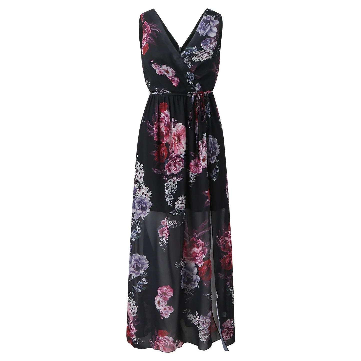 Image of Kristin | Women's V-Neck Floral Maxi Dress