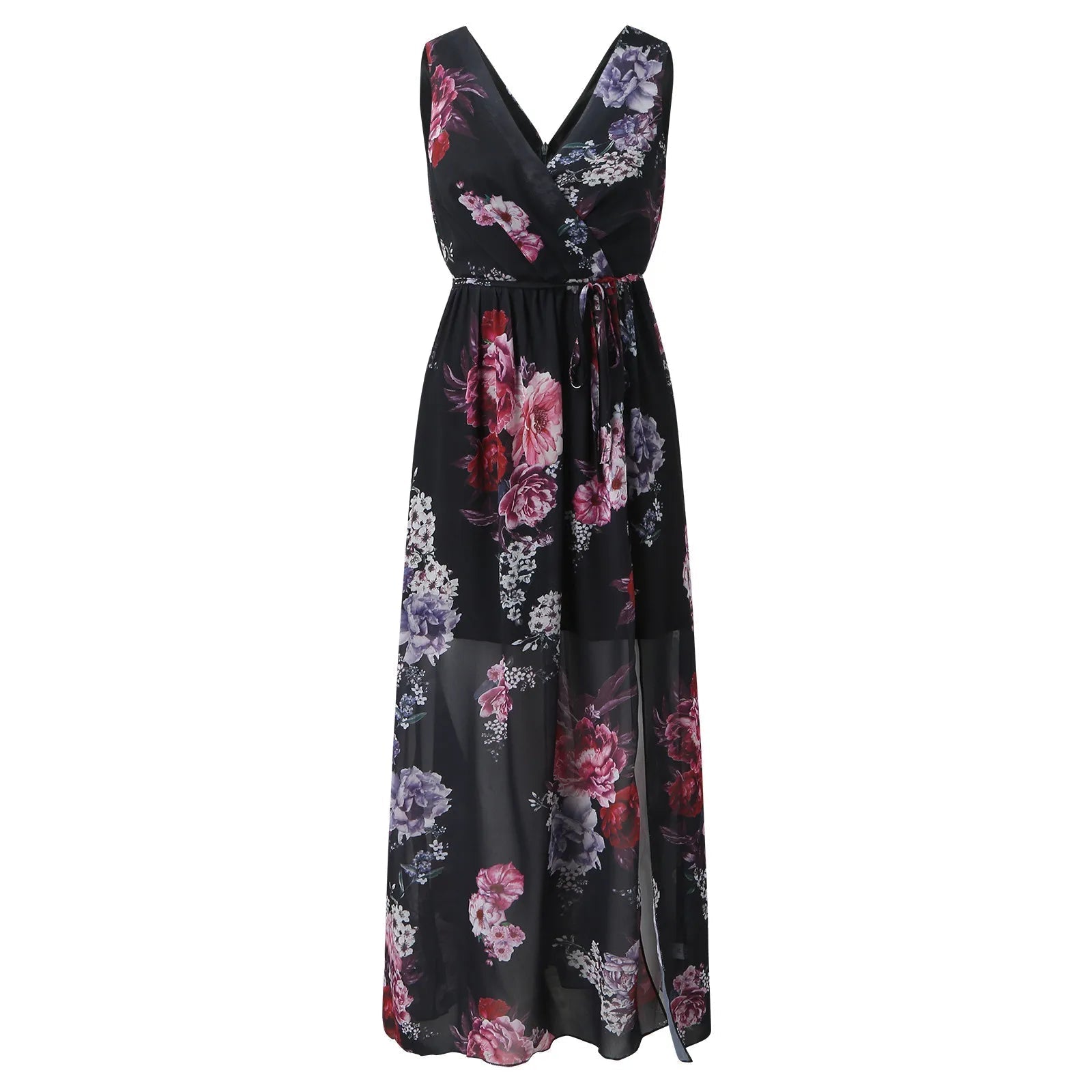Image of Kristin | Women's V-Neck Floral Maxi Dress