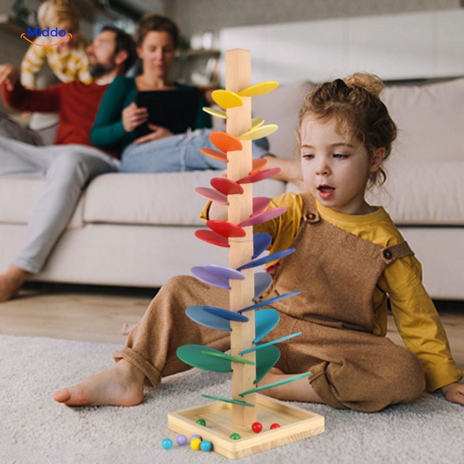 LearnPlay™ Ball Track Tree | Educational Wooden Toy for Children