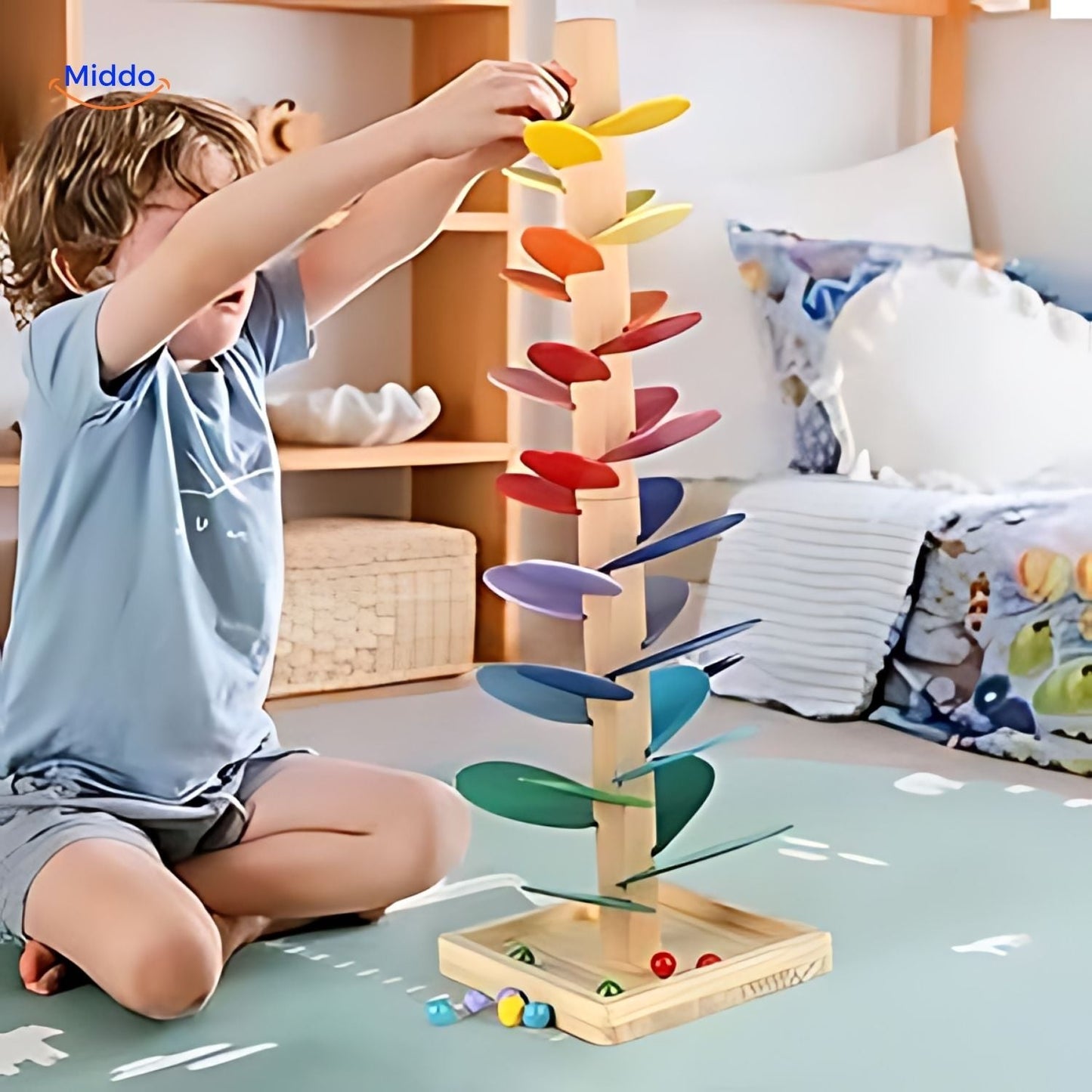 LearnPlay™ Ball Track Tree | Educational Wooden Toy for Children