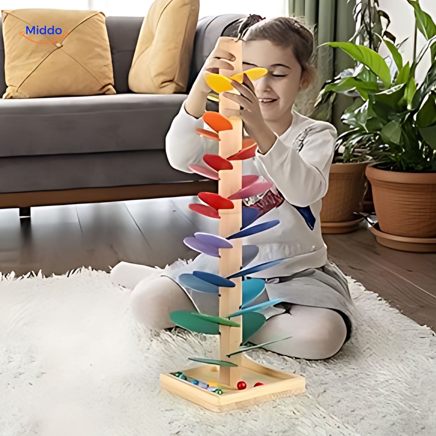 LearnPlay™ Ball Track Tree | Educational Wooden Toy for Children