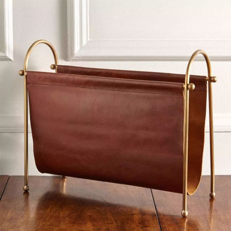 Leather Magazine Holder