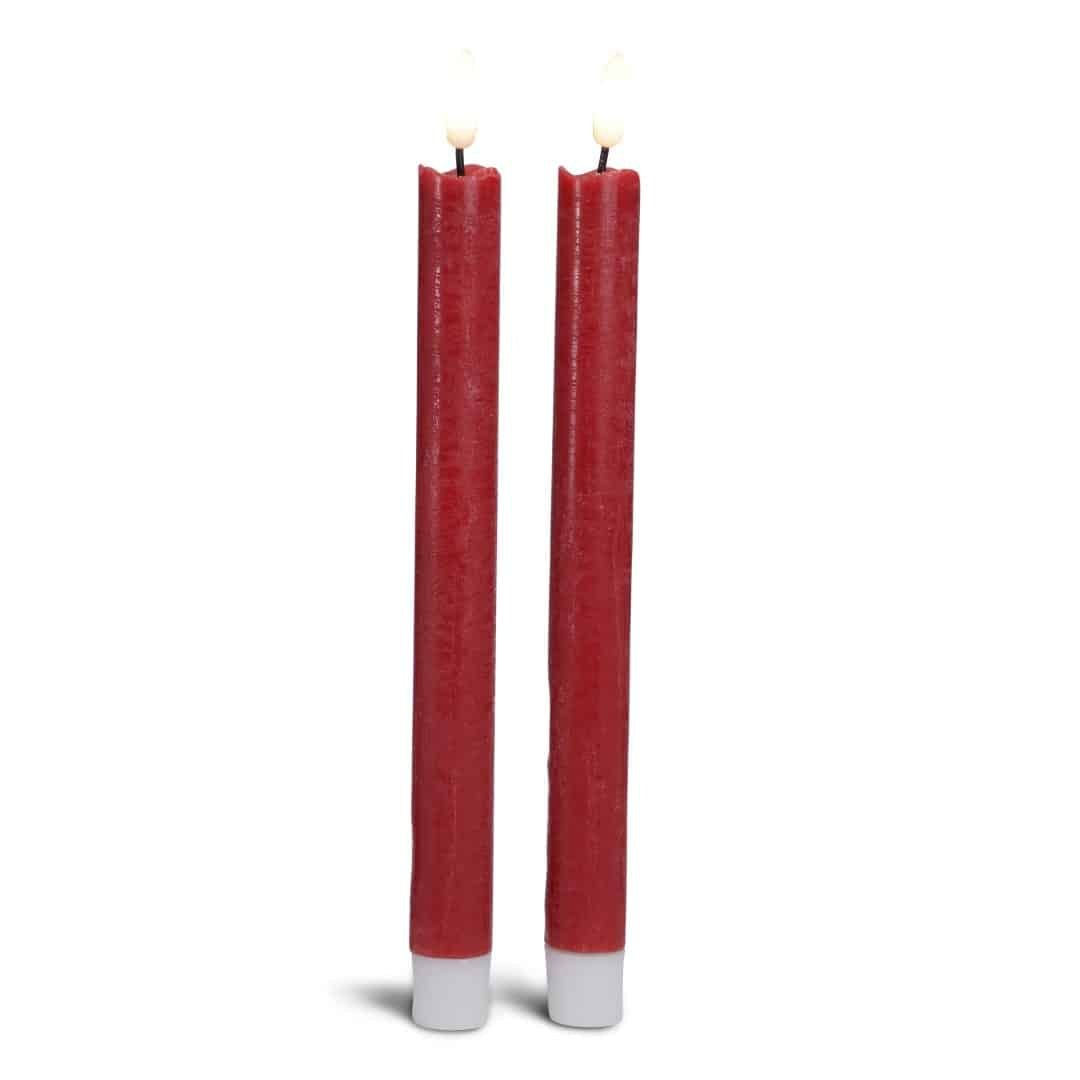 LED Candle - 2 pcs. - 22.2 cm - with 3D Flame - (multiple colors)