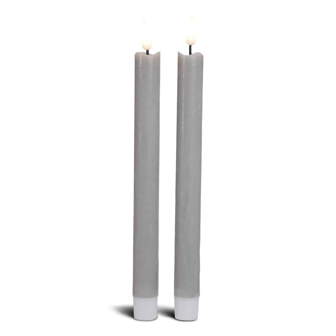 LED Candle - 2 pcs. - 22.2 cm - with 3D Flame - (multiple colors)