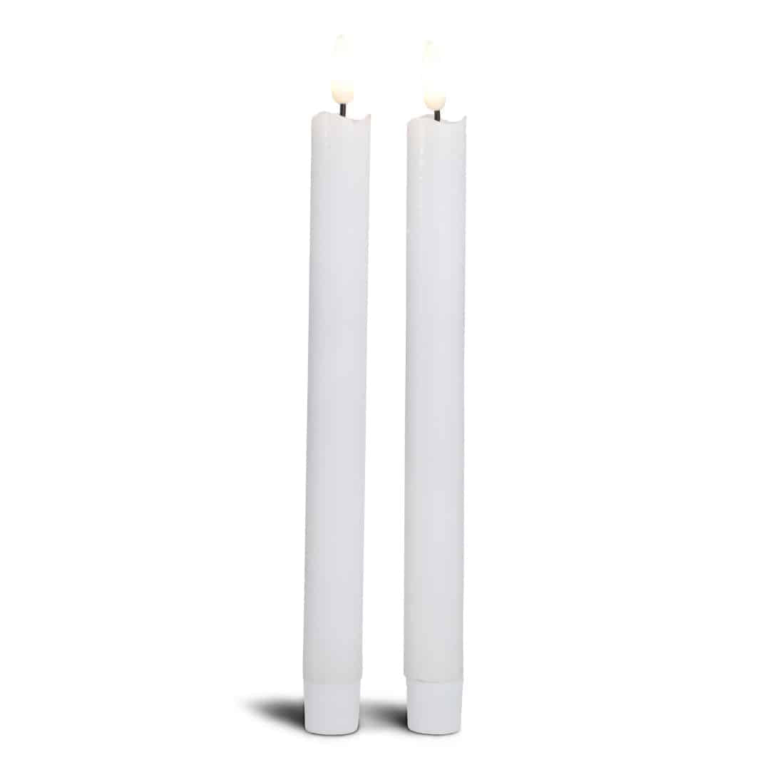 LED Candle - 2 pcs. - 22.2 cm - with 3D Flame - (multiple colors)