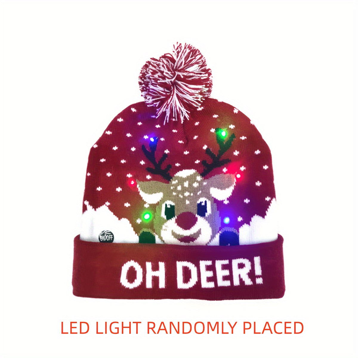 LED Christmas Beanie - Light-Up and Festive for the Holidays