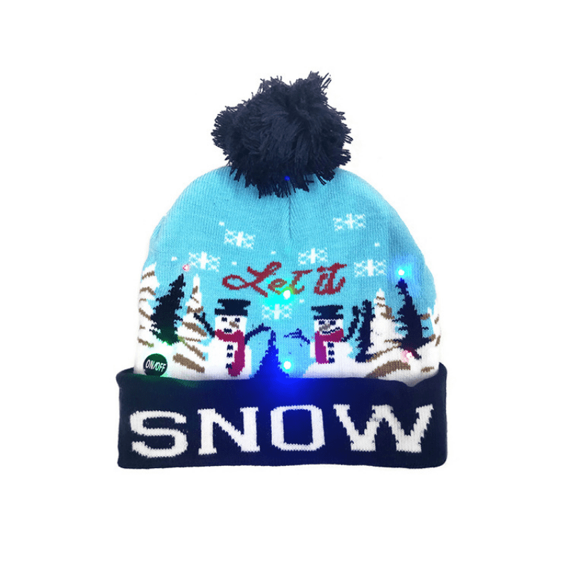 LED Christmas Beanie - Light-Up and Festive for the Holidays