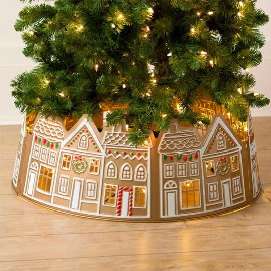 LED Gingerbread House Christmas Tree Collar